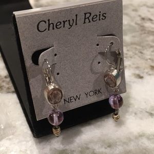 Purple Beaded Earrings